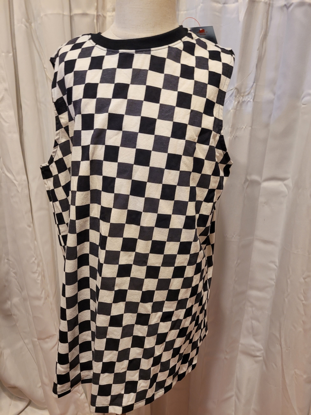 Cat & Jack Black and White Checkerboard Short Sleeve Tee